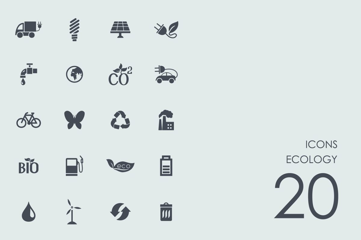 生态图标素材 Ecology icons