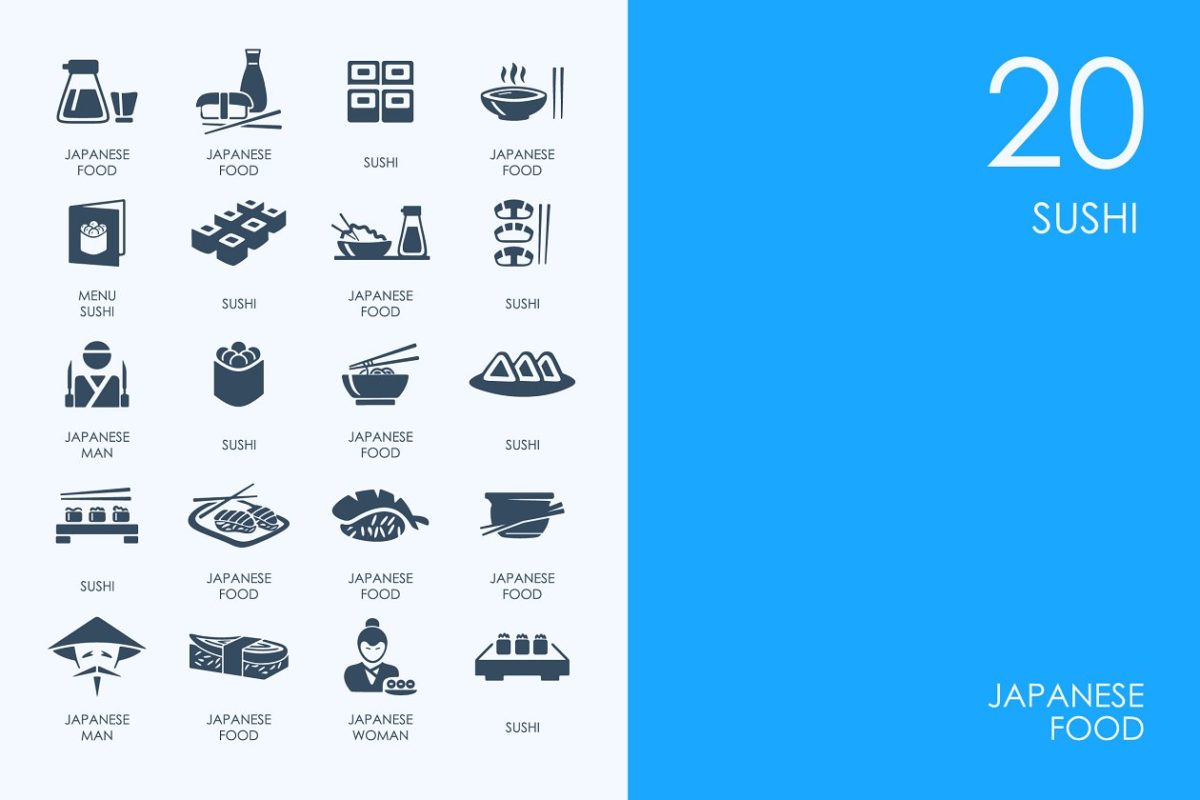 寿司的图标素材 Sushi icons