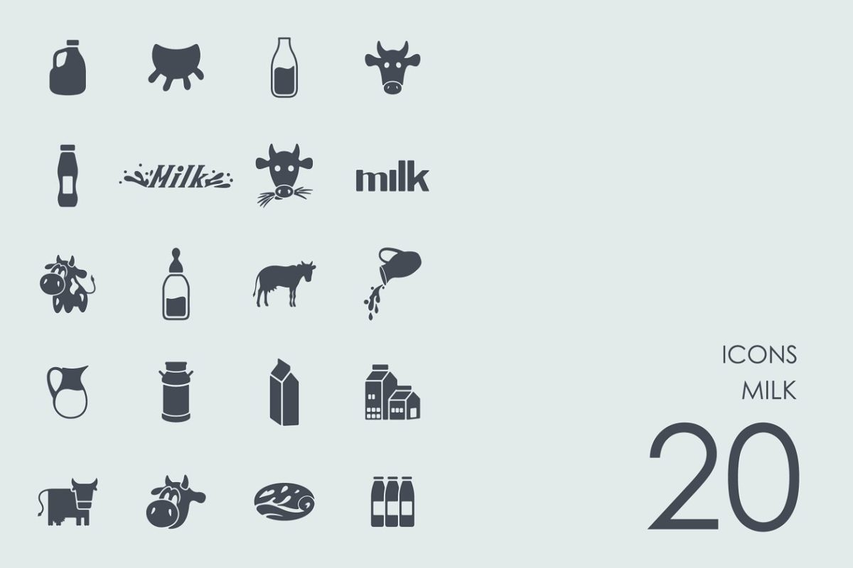 牛奶图标素材 Milk icons