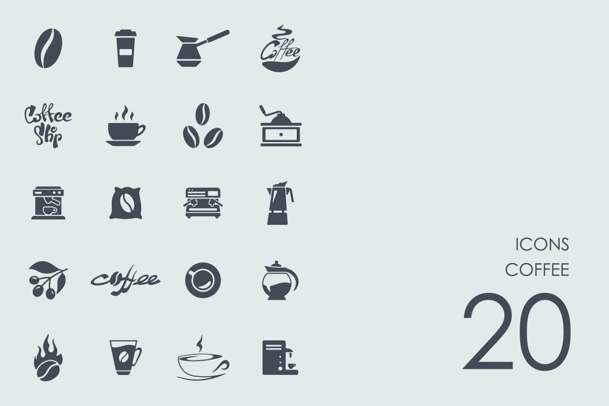 咖啡图标集 Coffee icons