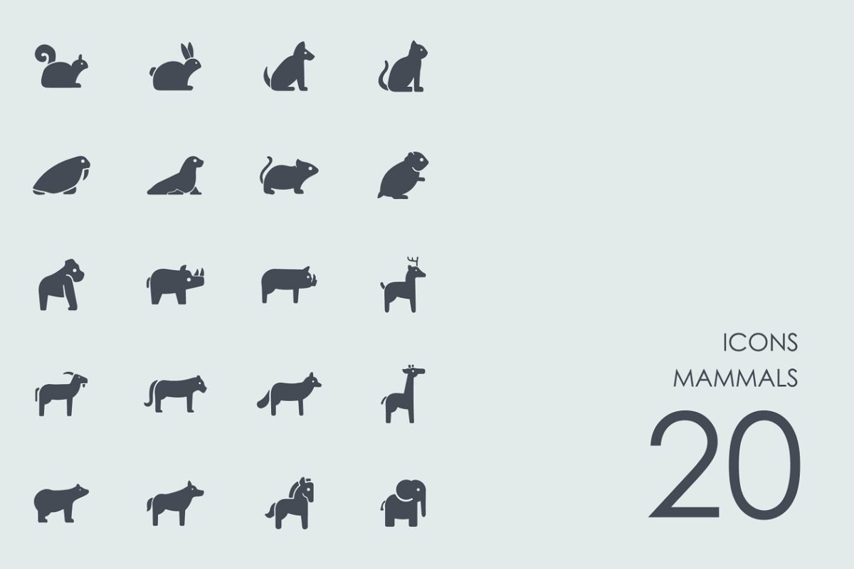 哺乳动物图标素材 Mammals icons