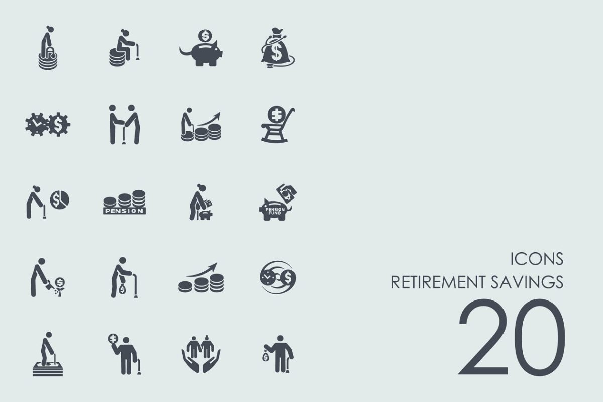 退休储蓄的图标素材 Retirement Savings icons