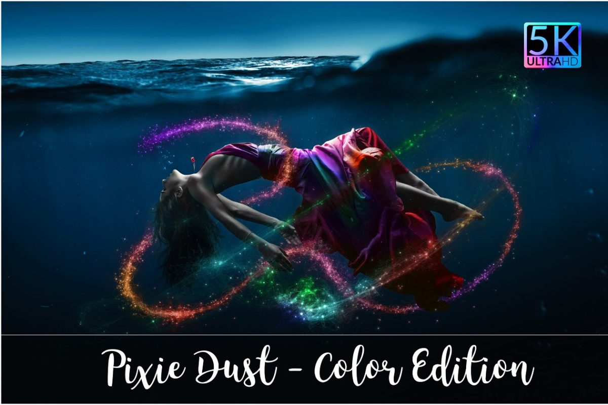 5K梦幻闪粉覆盖彩色版 5K Pixie Dust Overlays Color Edition