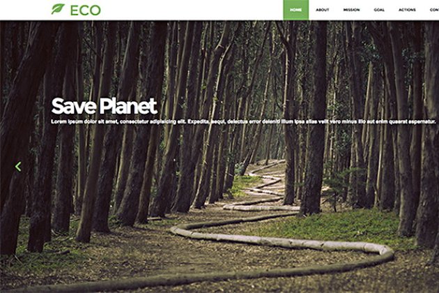 环保网站博客模板 ECO – industrial bootstrap th