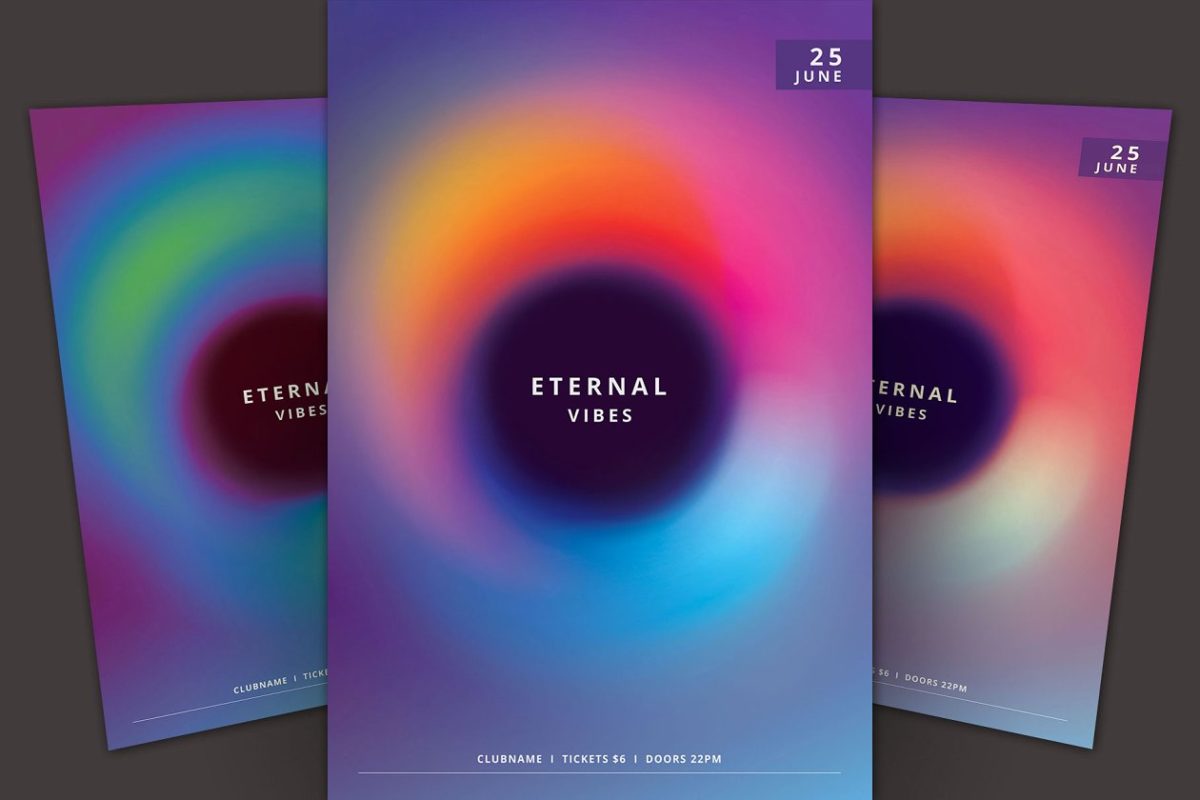 永恒的振动海报设计模板 Eternal Vibes Flyer Template