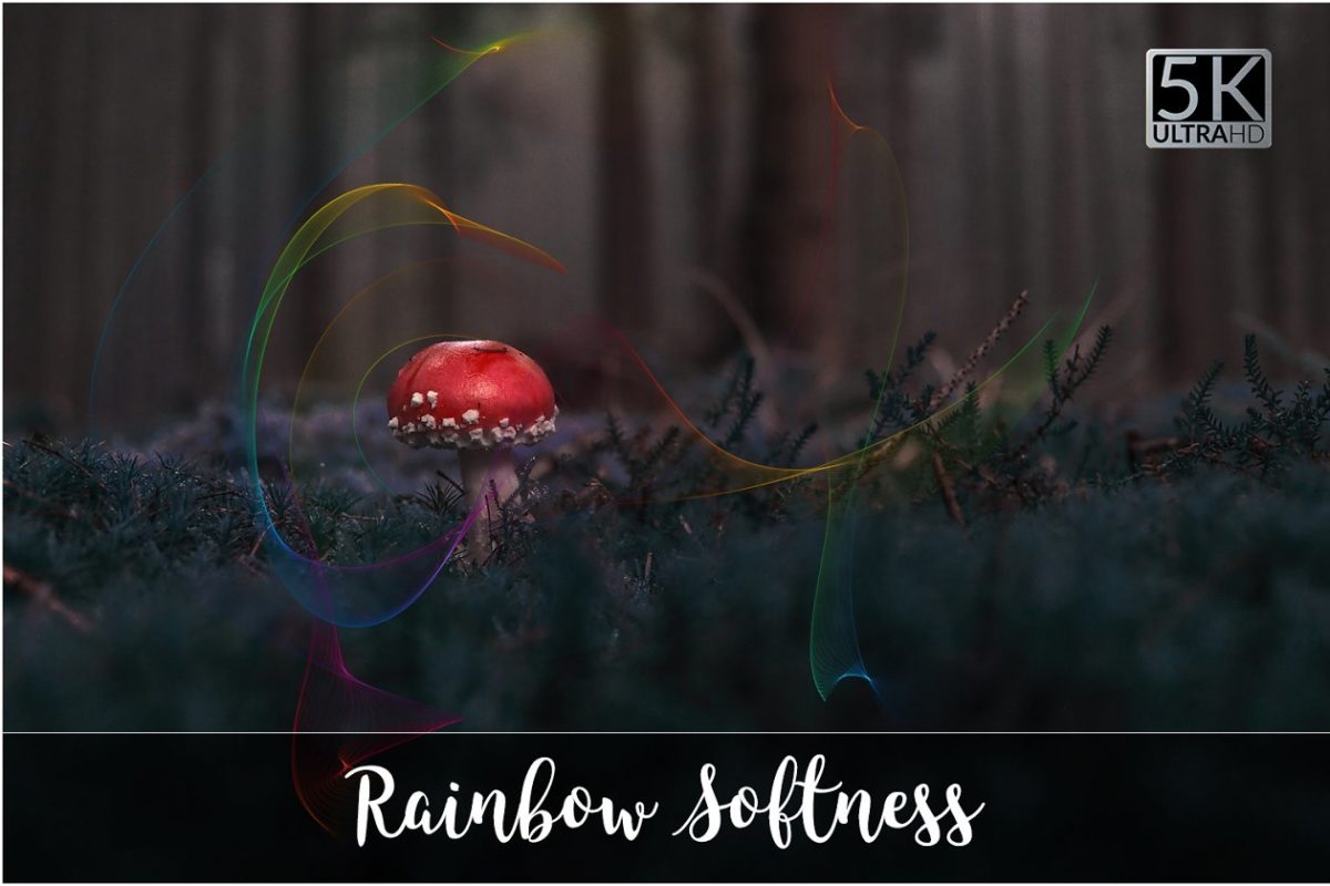 5K级彩虹素材图形 5K Rainbow Softness Overlays