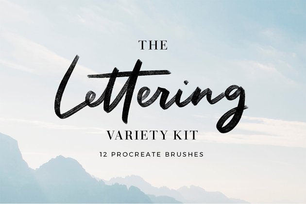 手写字体笔刷下载 Procreate Brushes Lettering Variety