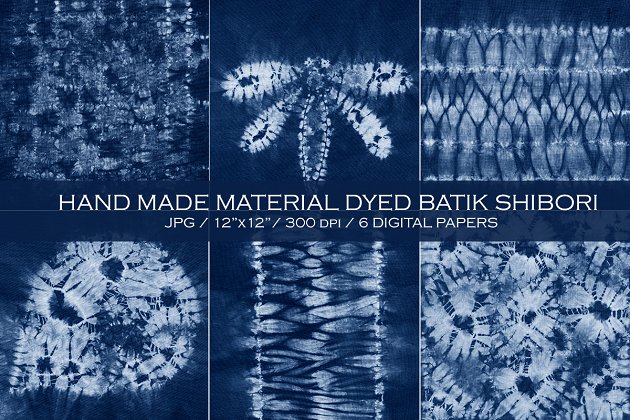 蜡染艺术背景纹理 Material dyed batik. Shibori