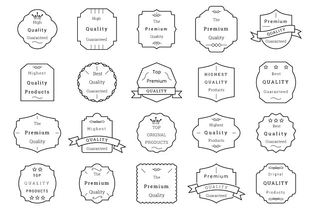 85个额专业的品牌标签模版 85 Premium Quality Badges and Labels
