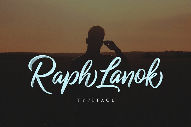 大气手写字体 Raph Lanok Typeface