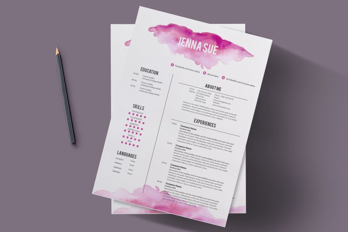 创意简历模板 Creative resume template