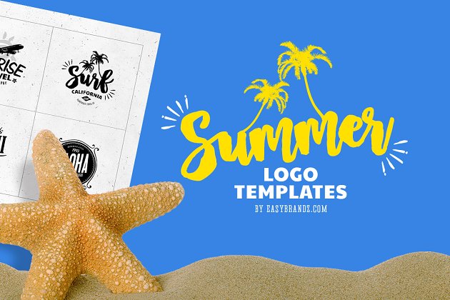 夏季logo素材模板 Summer Logo Templates