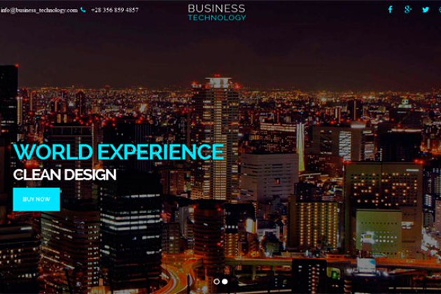 技术网站模板 Business Technology – One Page HTML