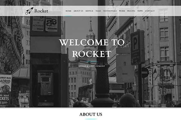 多用途单页模板 Rocket – Multipurpose Template