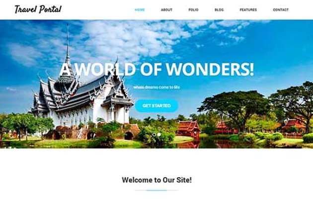 旅行网站模板 Travel Portal–HTML5 & CSS3 Template