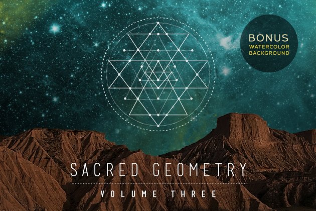神圣的几何图形背景 Sacred Geometry Vector Pack Vol. 3