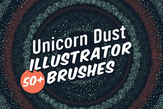 独角兽尘埃插画画笔 Unicorn Dust Illustrator Brushes