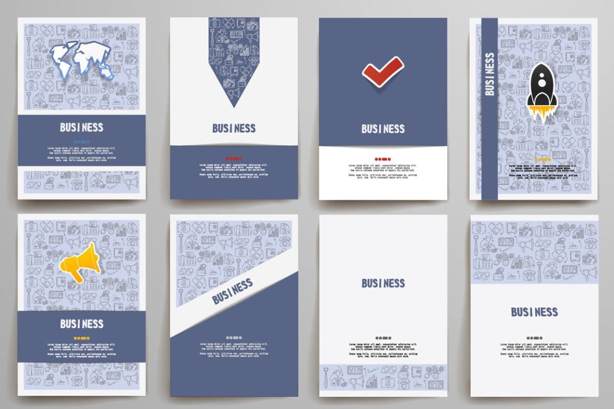 设计画册模板 Set of brochure design templates