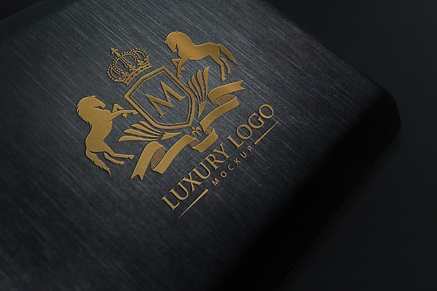 奢华风格的LOGO设计展示样机i Luxury Logo Mockup V1
