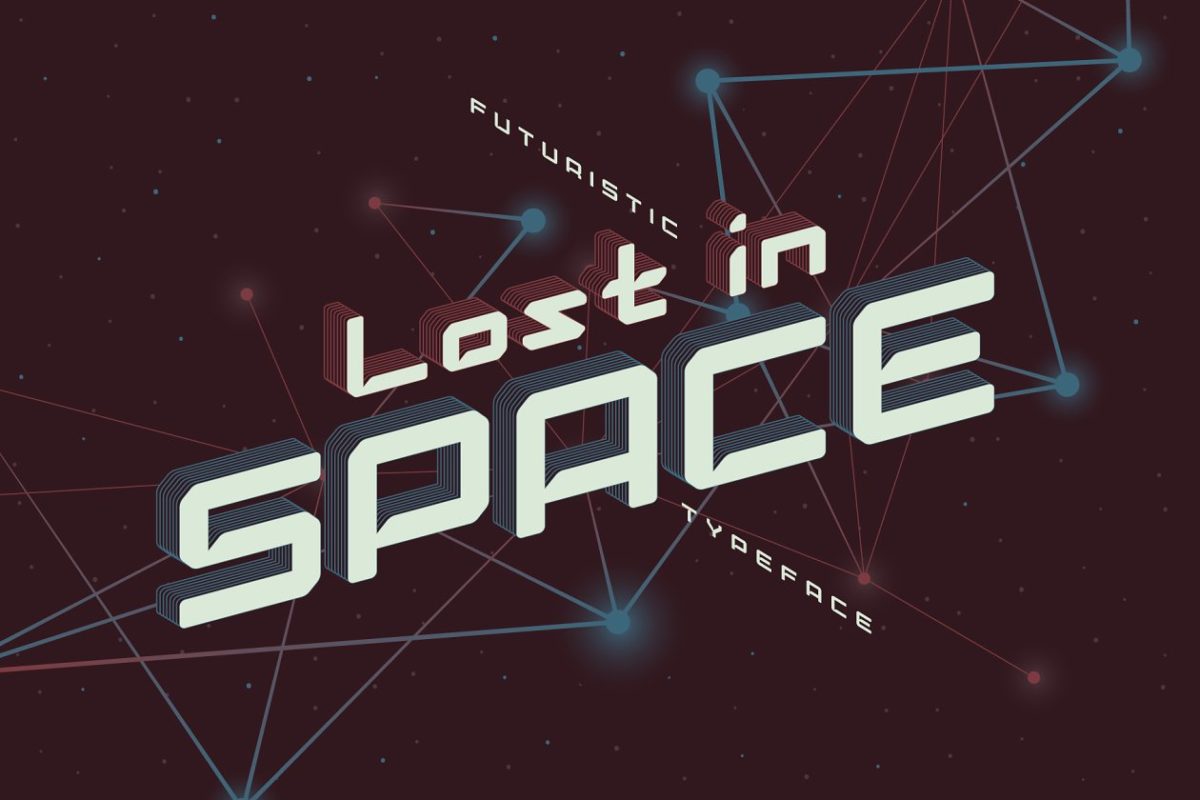 现代科技设计字体 Modern font "Lost in space" + bonus