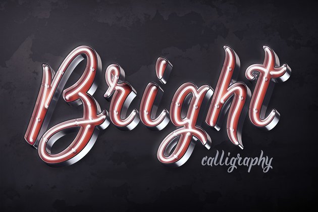 3D手写字体 3d script "Bright calligraphy"