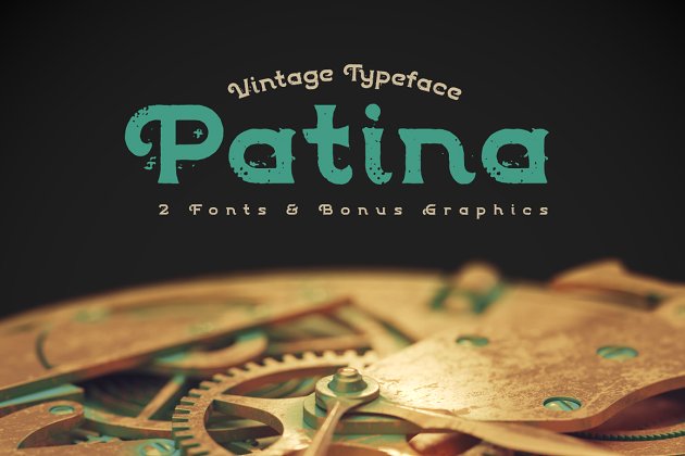 经典字体设计下载 Patina vintage typeface