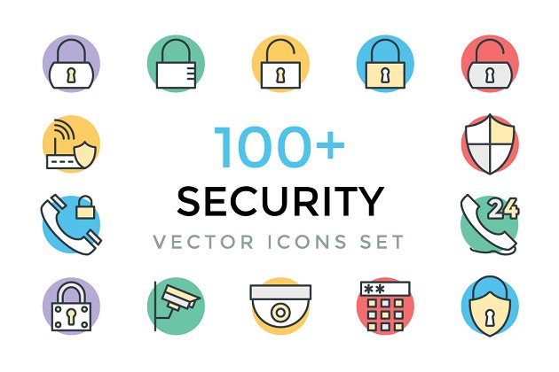 安全矢量图标 100+ Security Vector Icons
