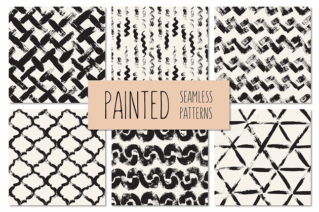 彩绘无缝图案集2 Painted Seamless Patterns Set 2