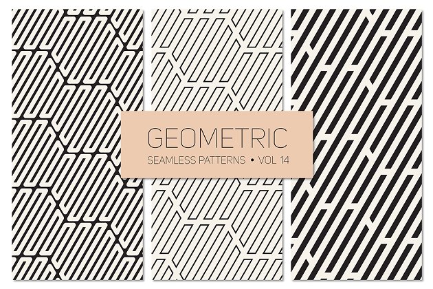 几何无缝背景纹理 Geometric Seamless Patterns Set 14