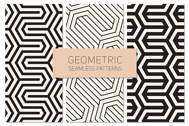 几何无缝背景纹理 Geometric Seamless Patterns Set 16