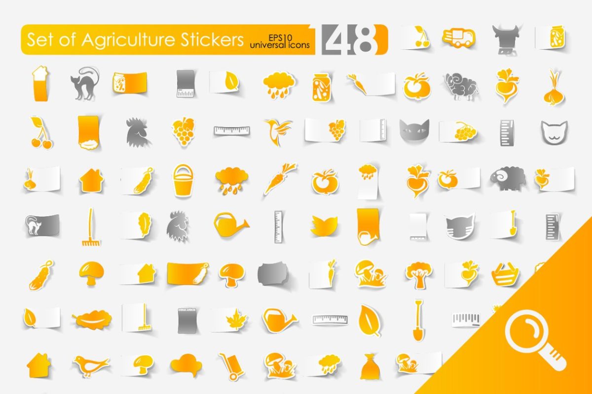农业矢量图标 148 AGRICULTURE stickers