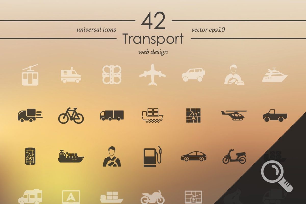 交通工具图标素材 42 TRANSPORT icons
