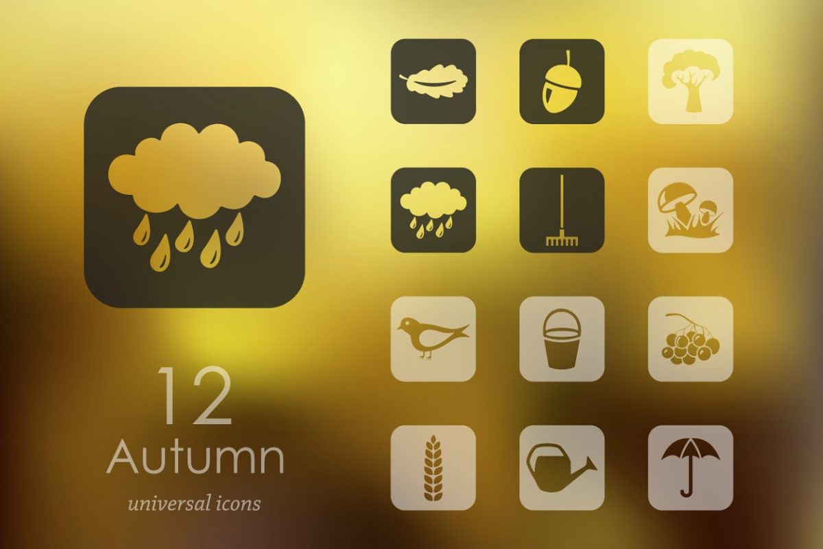 秋天的图标素材 12 autumn icons