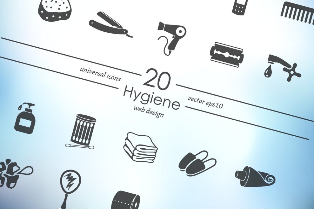 个人护理工具图标 20 hygiene icons