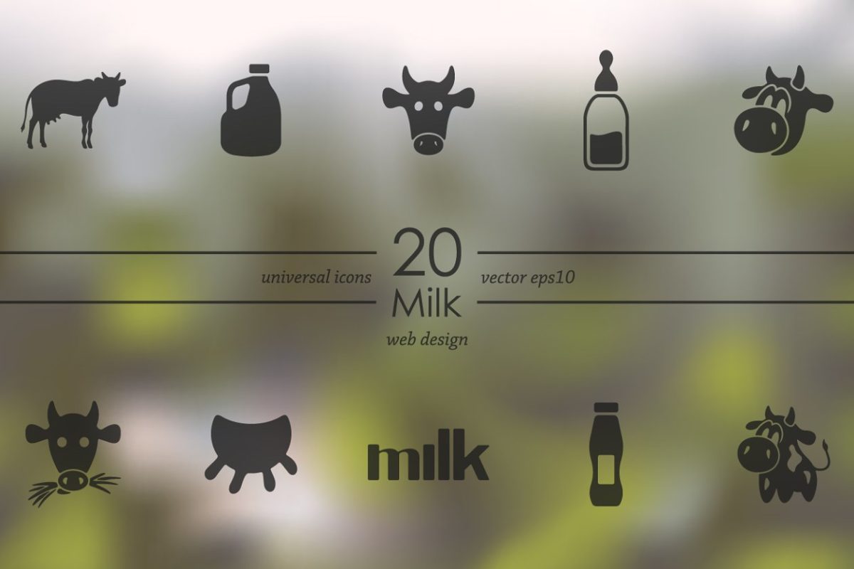 牛奶图标素材 20 MILK icons