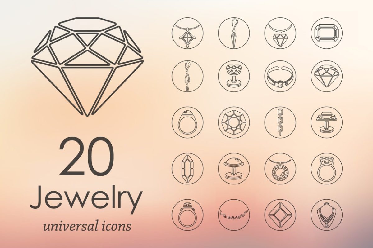 珠宝图标素材 20 JEWELRY icons
