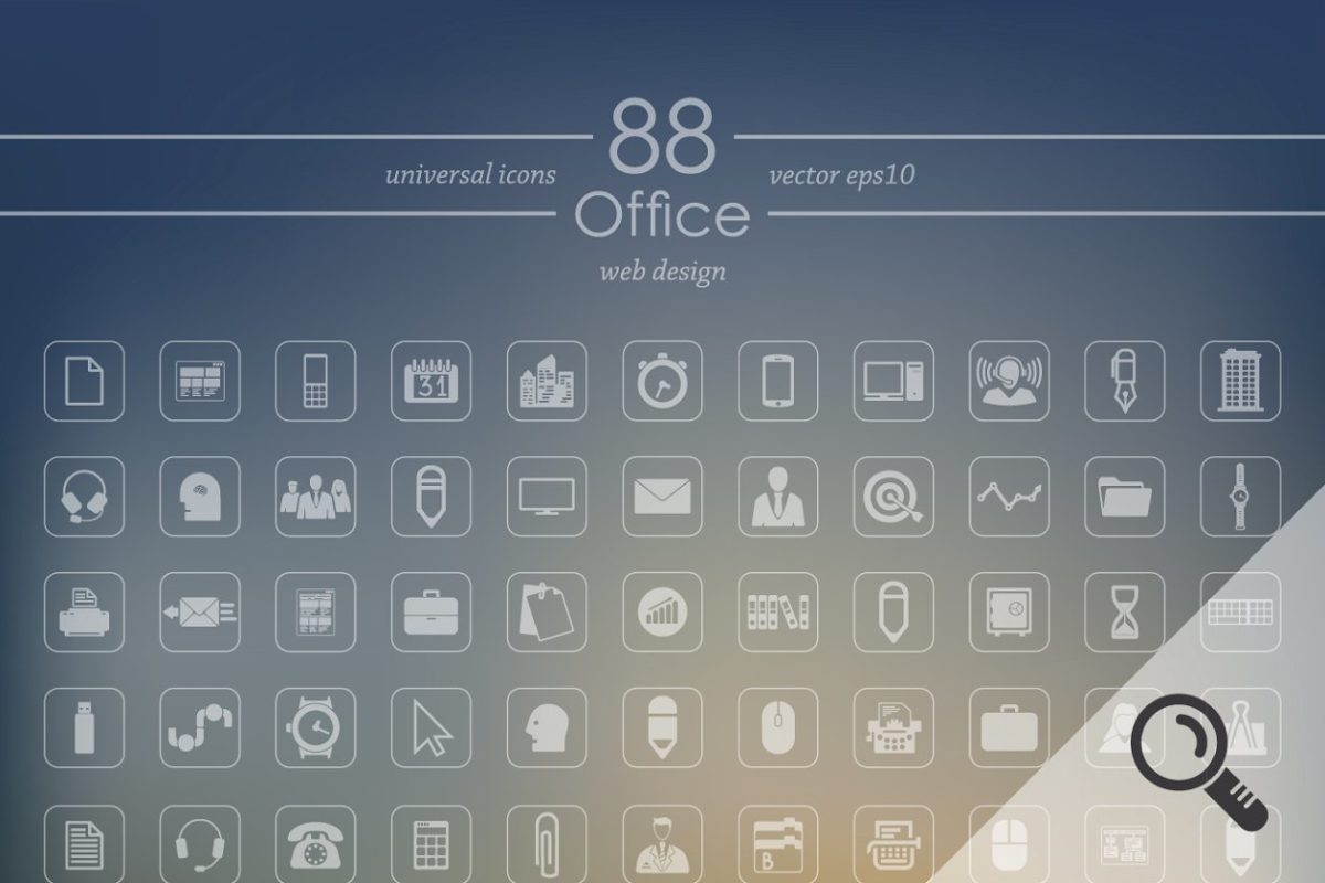 办公室图标素材 88 OFFICE icons