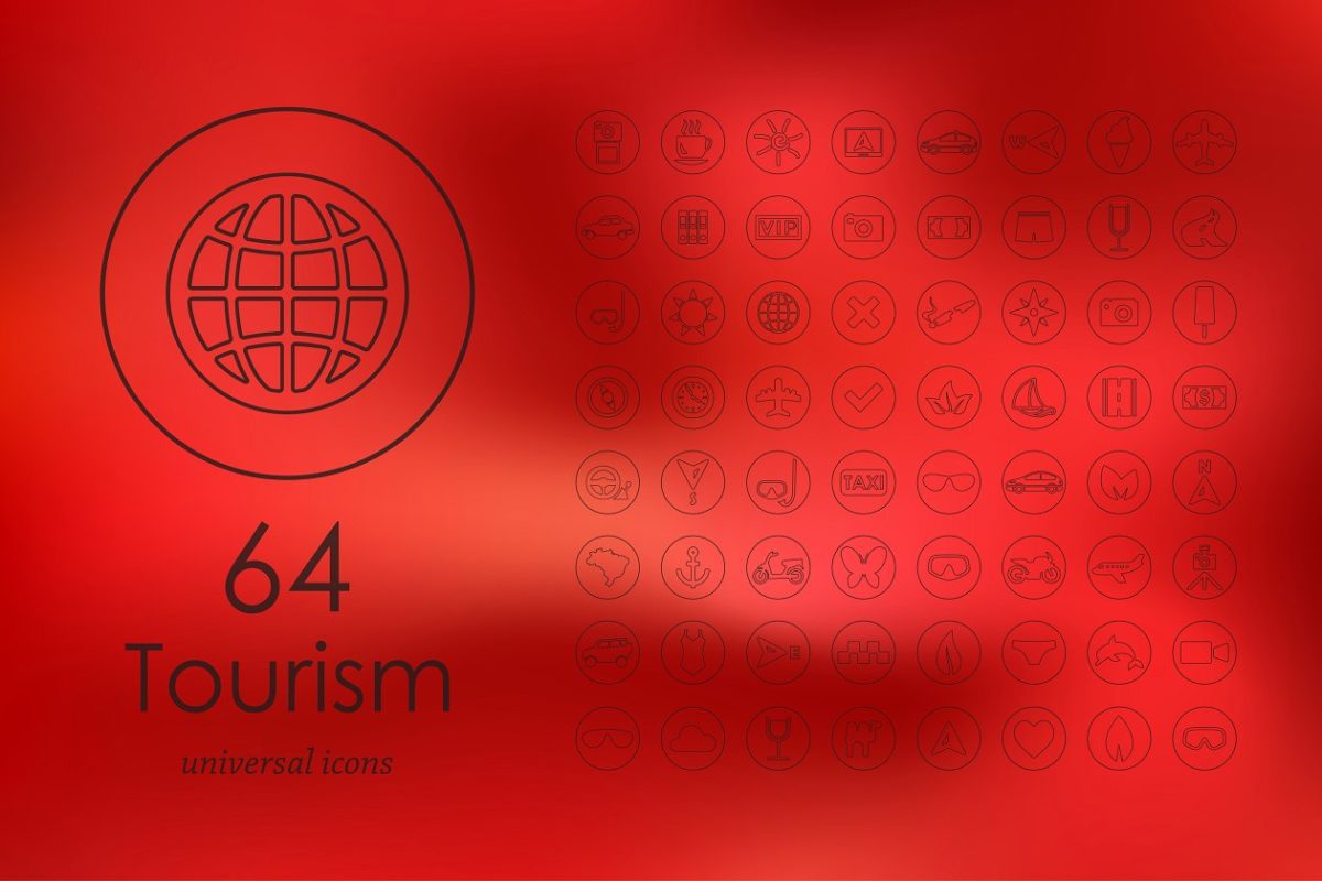 手机旅行图标素材 64 tourism icons