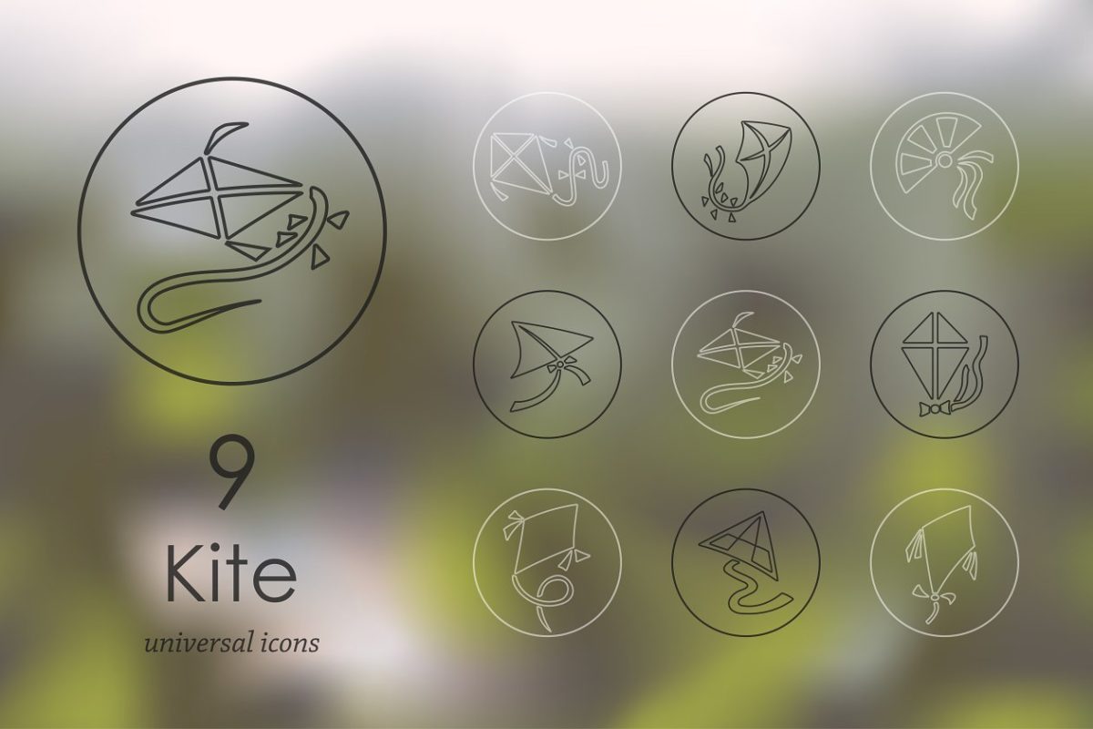 风筝图标素材 9 kite icons
