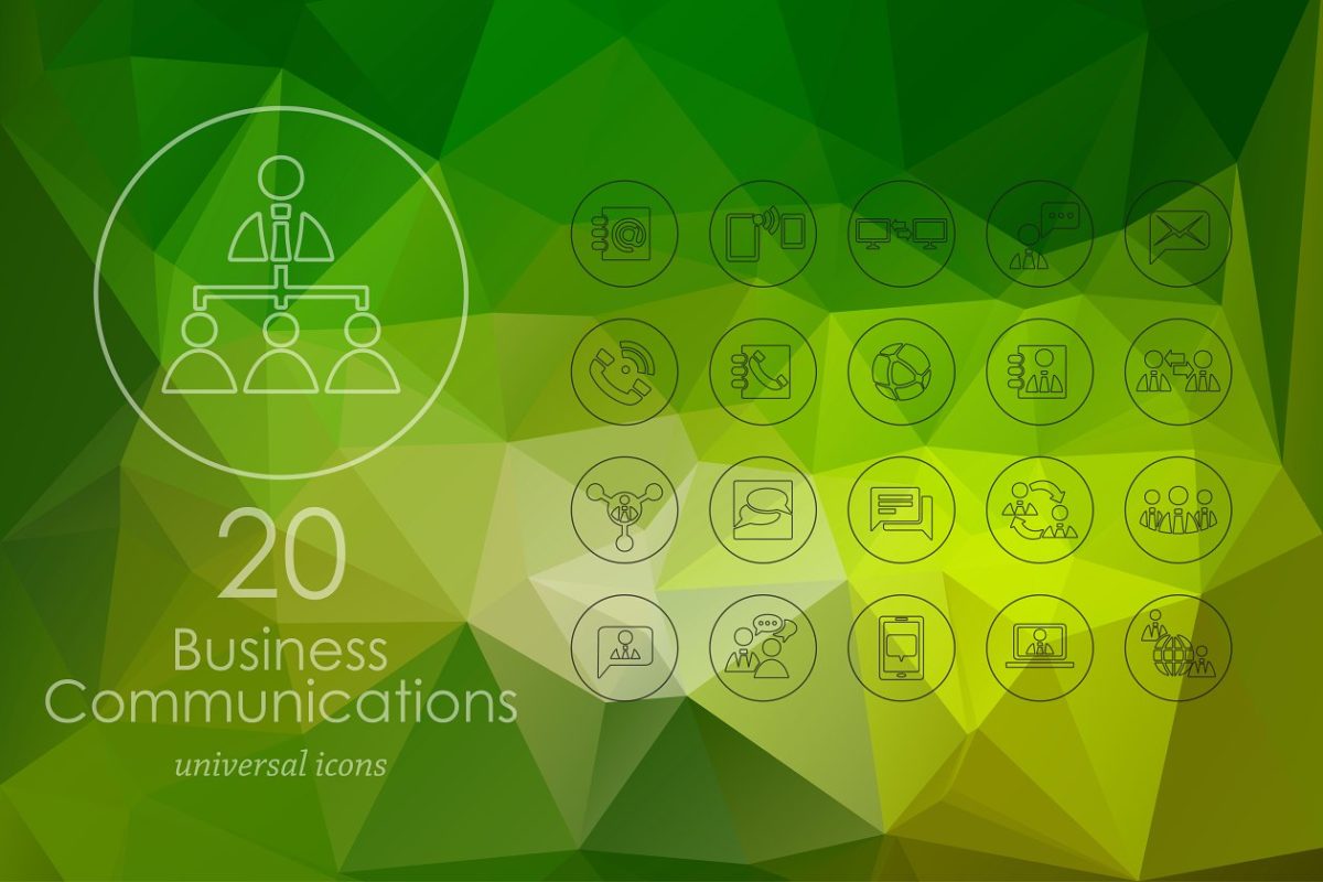 商业沟通图标素材 20 business communications icons