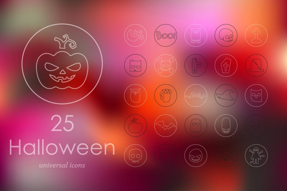 万圣节图标素材 25 Halloween icons
