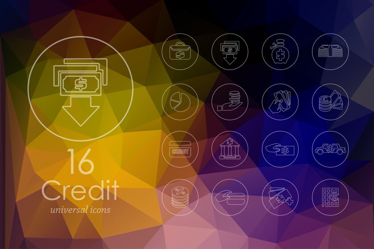 信用图标素材 16 Credit line icons