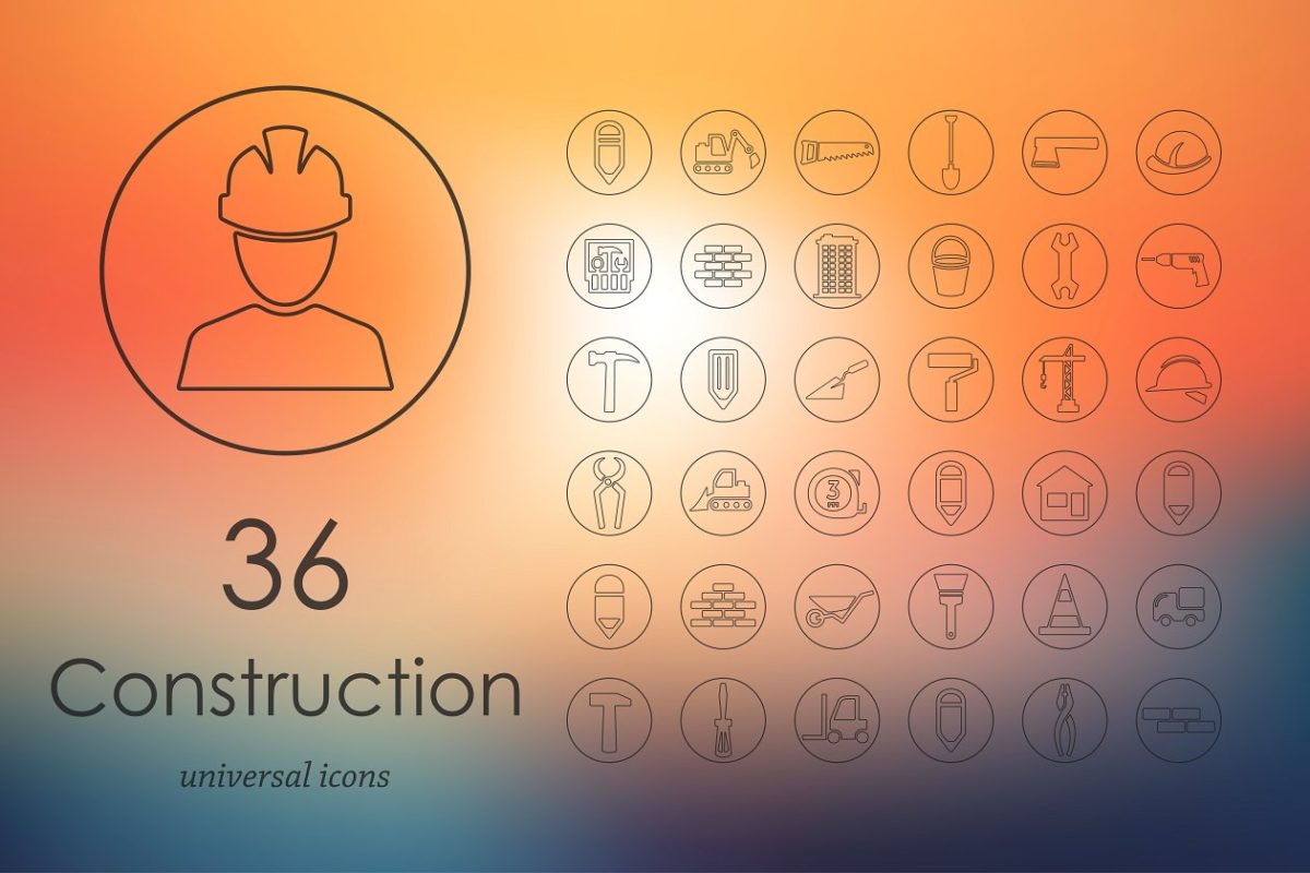 建筑工具图标素材 36 construction icons