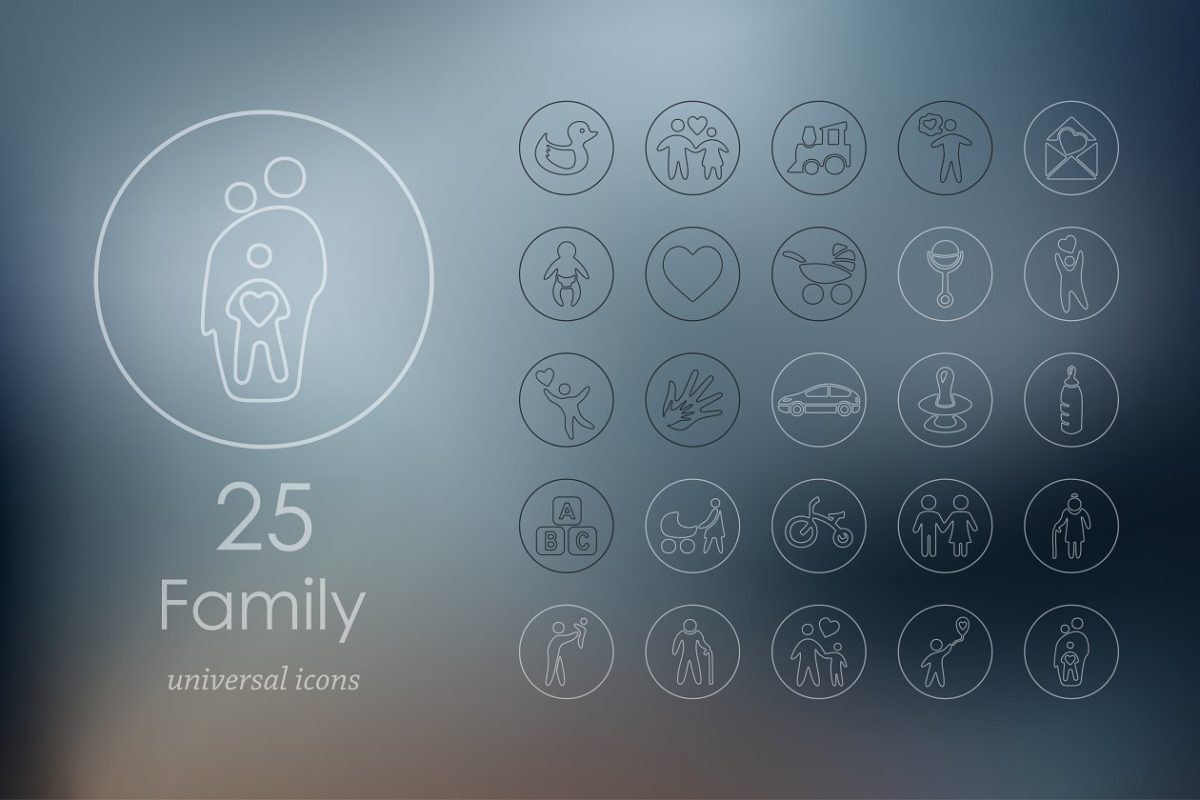 箭头元素图标 25 family icons