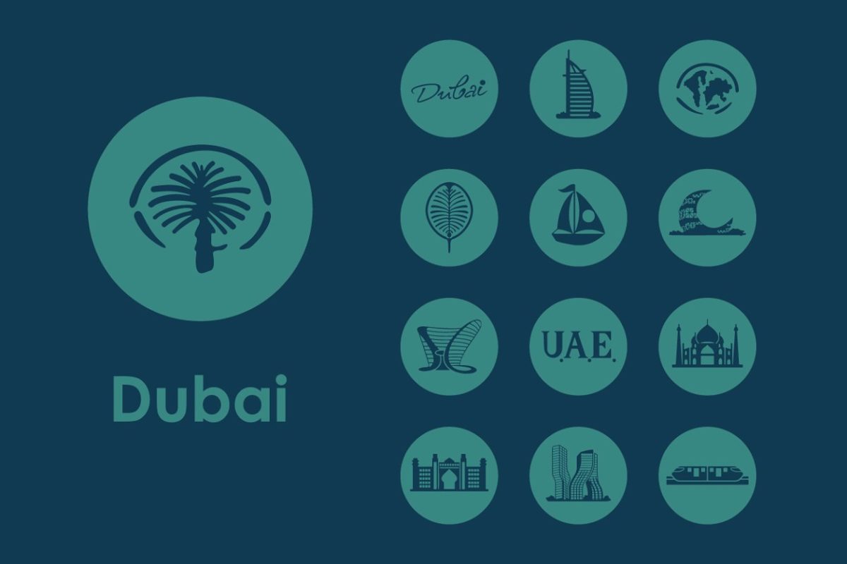 迪拜元素图标 Set of Dubai simple icons