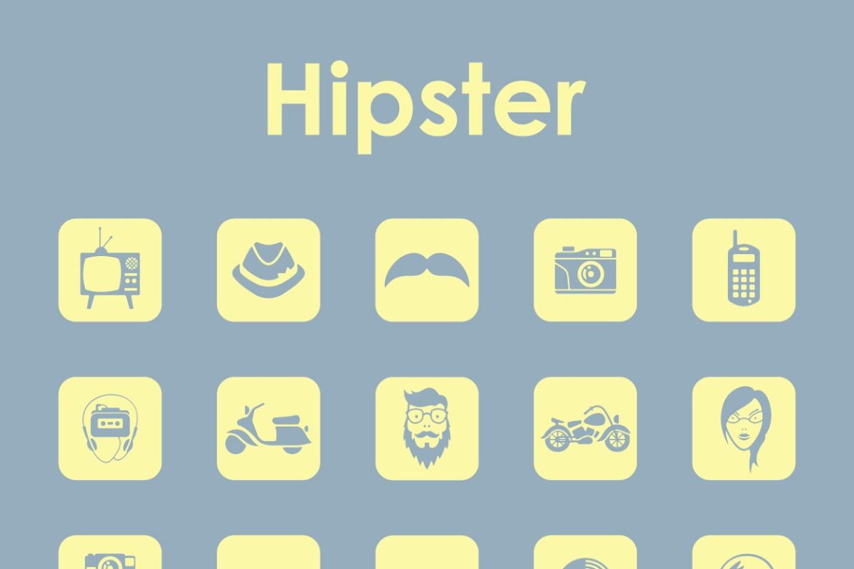 流行元素图标 hipster simple icons