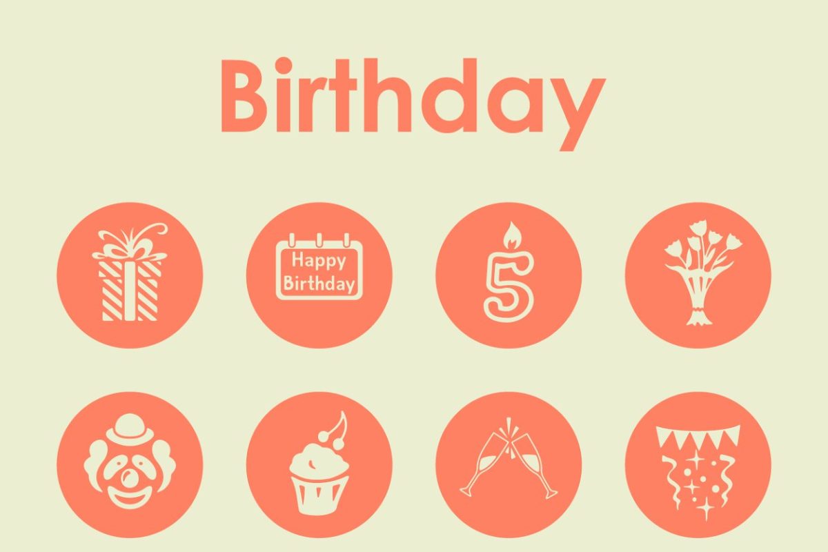 简单的生日元素图标 16 BIRTHDAY simple icons