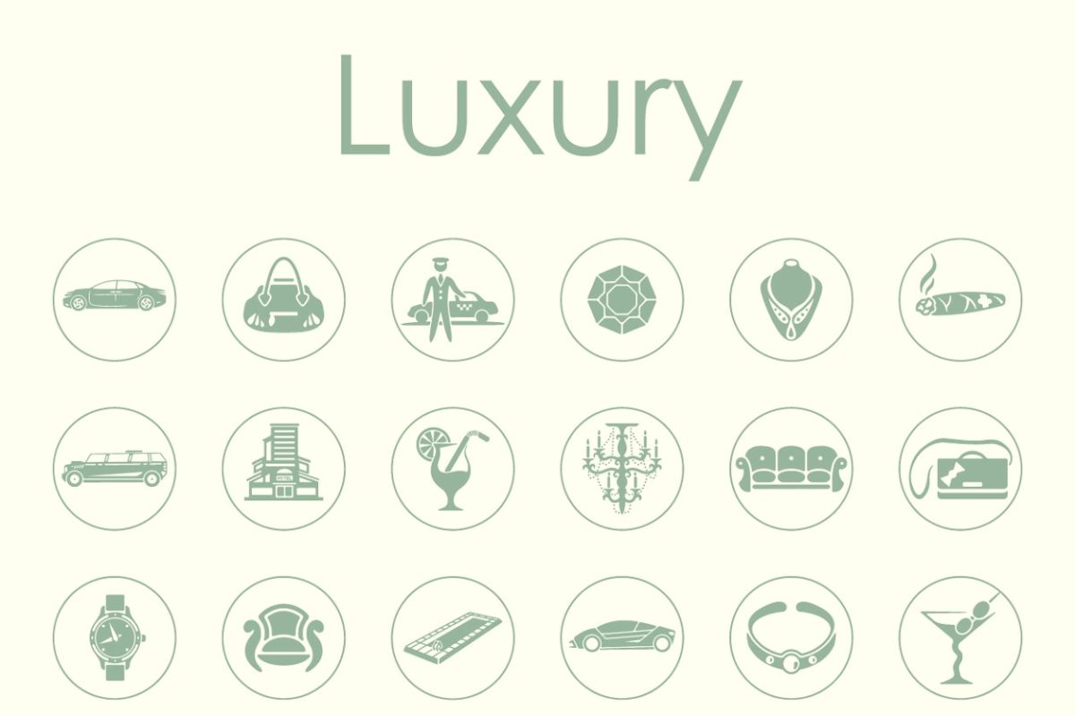 奢华物品图标素材 36 LUXURY simple icons