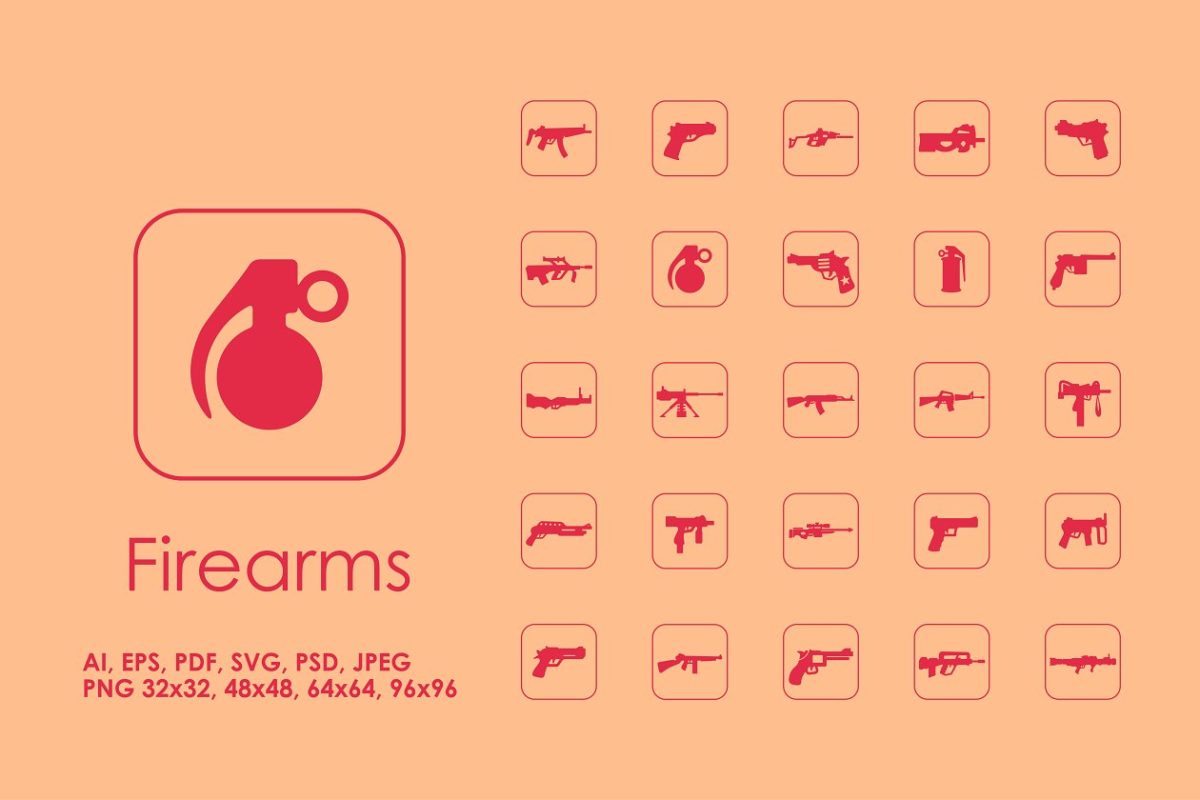 军火图标素材 25 firearms icons