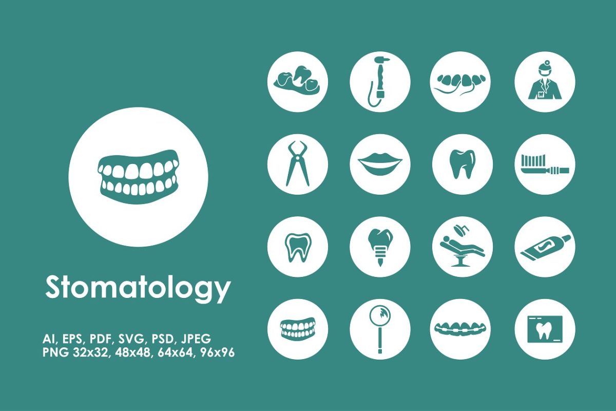 口腔科图标素材 16 stomatology icons